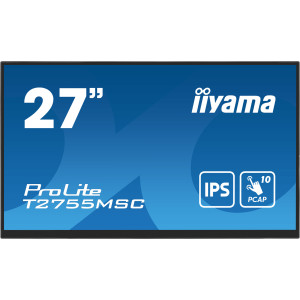 iiyama ProLite T2755MSC-B1 monitor de ecrã 68,6 cm (27") 1920 x 1080 pixels Full HD LED Ecrã táctil Tampo de mesa Preto 2