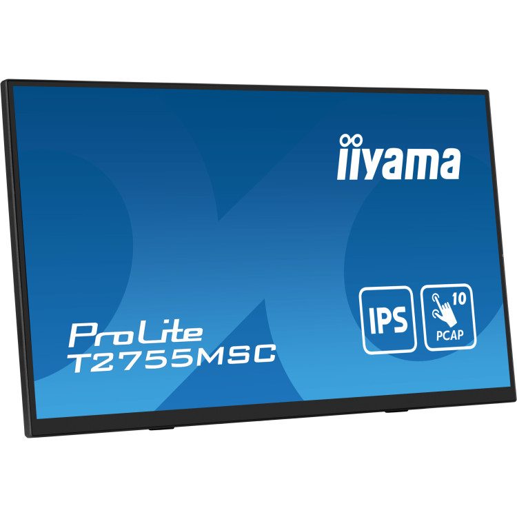iiyama ProLite T2755MSC-B1 monitor de ecrã 68,6 cm (27") 1920 x 1080 pixels Full HD LED Ecrã táctil Tampo de mesa Preto