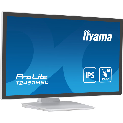 iiyama ProLite T2452MSC-W1 monitor de ecrã 60,5 cm (23.8") 1920 x 1080 pixels Full HD LCD Ecrã táctil Multi-utilizador Branco iiyama ProLite T2452MSC-W1 monitor de ecrã 60,5 cm (23.8") 1920 x 1080 pixels Full HD LCD Ecrã táctil Multi-utilizador Branco