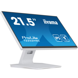 iiyama ProLite T2252MSC-W2 monitor de ecrã 54,6 cm (21.5") 1920 x 1080 pixels Full HD LCD Ecrã táctil Mesa Branco