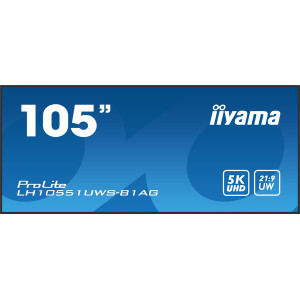 iiyama LH10551UWS-B1AG ecrã de sinalização Plasma digital 2,66 m (104.7") LED 500 cd m² UltraWide 5K HD Preto 24 7 2