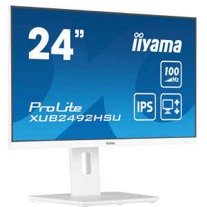 iiyama XUB2492HSU-W6 monitor de ecrã 60,5 cm (23.8") 1920 x 1080 pixels Full HD LED Branco