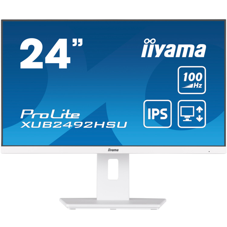 iiyama XUB2492HSU-W6 monitor de ecrã 60,5 cm (23.8") 1920 x 1080 pixels Full HD LED Branco