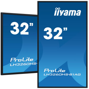 iiyama LH3260HS-B1AG ecrã de sinalização Quadro digital 80 cm (31.5") LED Wi-Fi 500 cd m² Full HD Preto Processador built-in