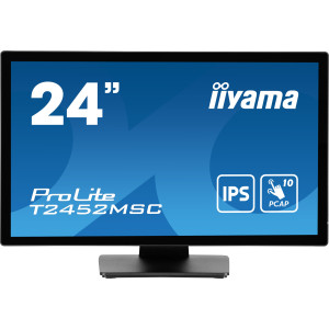 iiyama ProLite T2452MSC-B1 monitor de ecrã 60,5 cm (23.8") 1920 x 1080 pixels Full HD LCD Ecrã táctil Multi-utilizador Preto 2
