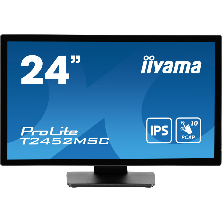 iiyama ProLite T2452MSC-B1 monitor de ecrã 60,5 cm (23.8") 1920 x 1080 pixels Full HD LCD Ecrã táctil Multi-utilizador Preto