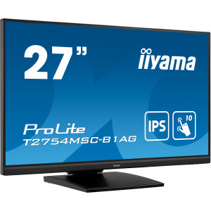 iiyama ProLite T2754MSC-B1AG monitor de ecrã 68,6 cm (27") 1920 x 1080 pixels Full HD LED Ecrã táctil Multi-utilizador Preto 2