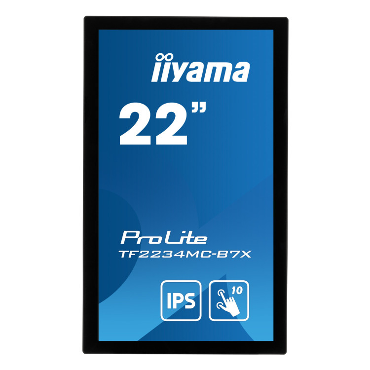 iiyama ProLite TF2234MC-B7X monitor de ecrã 54,6 cm (21.5") 1920 x 1080 pixels Full HD LED Ecrã táctil Multi-utilizador Preto