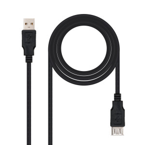 Nanocable 10.01.0203-BK cabo USB USB 2.0 1,8 m USB A Preto