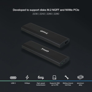 TooQ Shura Compartimento SSD Preto M.2 2