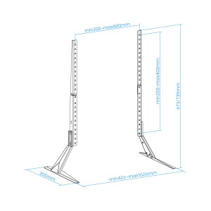 TooQ DB2375F-B suporte para TV 190,5 cm (75") Preto 2