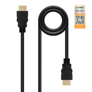 Nanocable HDMI V2.0, 1.5m cabo HDMI 1,5 m HDMI Type A (Standard) Preto