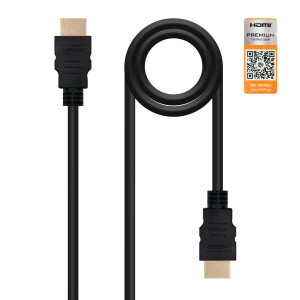 Nanocable HDMI V2.0, 3m cabo HDMI HDMI Type A (Standard) Preto
