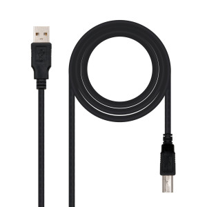 Nanocable 10.01.0102-BK cabo USB USB 2.0 1 m USB A USB B Preto
