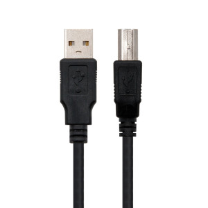 Nanocable 10.01.0102-BK cabo USB USB 2.0 1 m USB A USB B Preto 2
