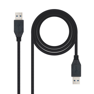 Nanocable 10.01.1002-BK cabo USB USB 3.2 Gen 1 (3.1 Gen 1) 2 m USB A Preto