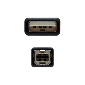 Nanocable 10.01.0103-BK cabo USB USB 2.0 1,8 m USB A USB B Preto 2