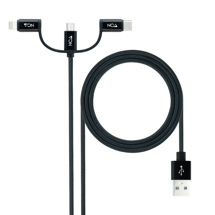 Nanocable 10.01.3200 cabo USB USB 2.0 1 m USB A Micro-USB B Preto
