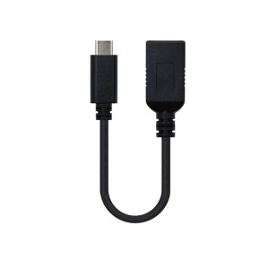 Nanocable USB 3.1, 0.15m cabo USB USB 3.2 Gen 2 (3.1 Gen 2) 0,15 m USB A USB C Preto