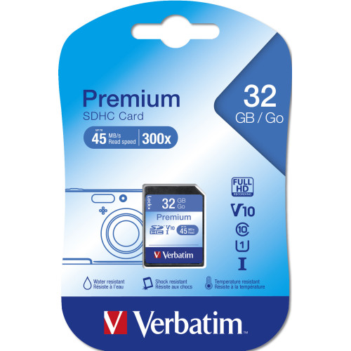 Verbatim Premium 32 GB SDHC Classe 10 Verbatim Premium 32 GB SDHC Classe 10