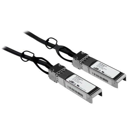 StarTech.com Cabo Twinax anexado direto passivo 10 Gigabit Ethernet (10GbE) SFP+ compatível com Cisco SFP-H10GB-CU2M- 2 m StarTech.com Cabo Twinax anexado direto passivo 10 Gigabit Ethernet (10GbE) SFP+ compatível com Cisco SFP-H10GB-CU2M- 2 m