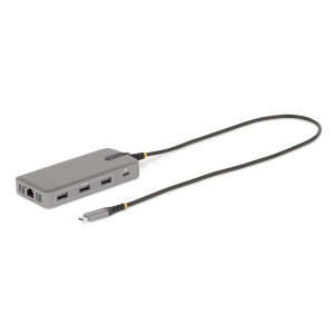 StarTech.com 117B-USBC-MULTIPORT base & duplicador de portas Com fios USB 3.2 Gen 2 (3.1 Gen 2) Type-C Cinzento