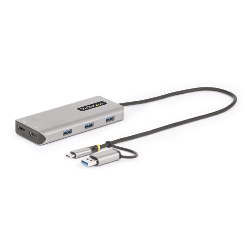 StarTech.com 167B-USBC-MULTIPORT base & duplicador de portas Com fios USB 3.2 Gen 1 (3.1 Gen 1) Type-C Prateado StarTech.com 167B-USBC-MULTIPORT base & duplicador de portas Com fios USB 3.2 Gen 1 (3.1 Gen 1) Type-C Prateado