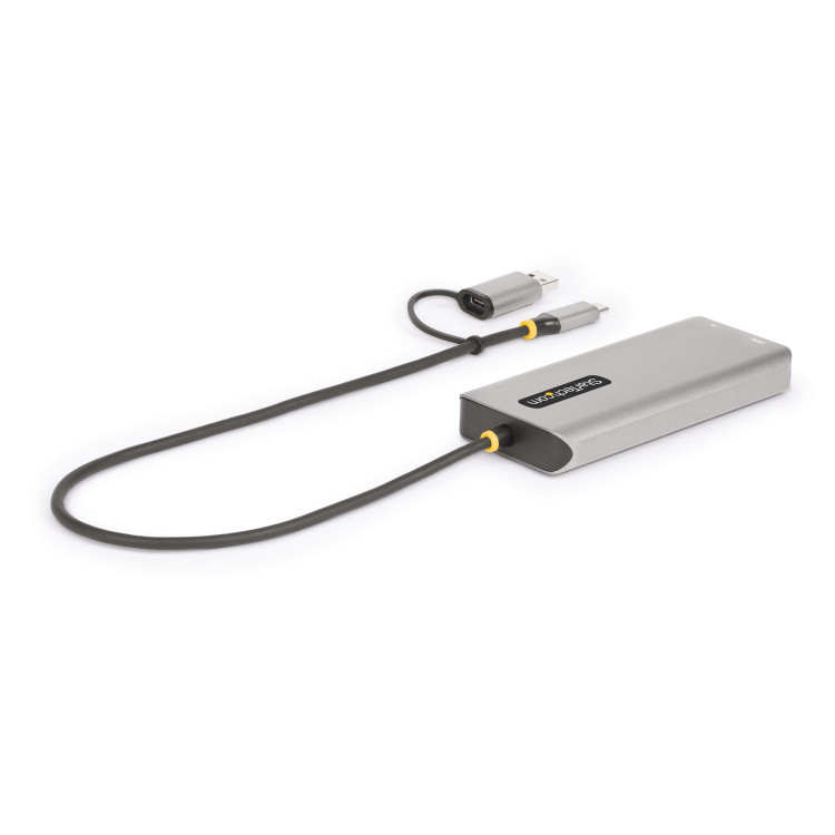 StarTech.com 167B-USBC-MULTIPORT base & duplicador de portas Com fios USB 3.2 Gen 1 (3.1 Gen 1) Type-C Prateado