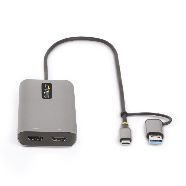 StarTech.com 167B-USBC-MULTIPORT base & duplicador de portas Com fios USB 3.2 Gen 1 (3.1 Gen 1) Type-C Prateado