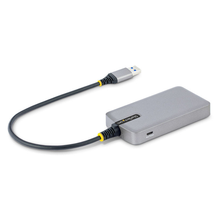 StarTech.com 5G3AGBB-USB-A-HUB base & duplicador de portas Com fios USB 3.2 Gen 1 (3.1 Gen 1) Type-A Cinzento