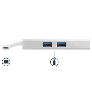 StarTech.com DKT30CHPDW base & duplicador de portas Com fios USB 3.2 Gen 1 (3.1 Gen 1) Type-C Prateado, Branco 2