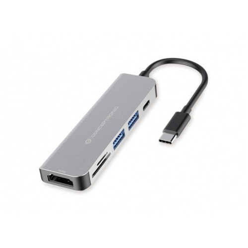Conceptronic DONN02G base & duplicador de portas USB 3.2 Gen 1 (3.1 Gen 1) Type-C Alumínio