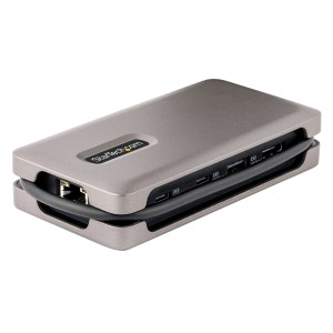 StarTech.com DKT31CH2CPD3 base & duplicador de portas Com fios USB 3.2 Gen 2 (3.1 Gen 2) Type-C Cinzento 2