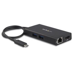 StarTech.com DKT30CHPD base & duplicador de portas Com fios USB 3.2 Gen 1 (3.1 Gen 1) Type-C Preto