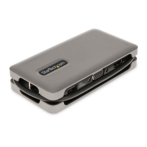 StarTech.com DKT31CVHPD3 base & duplicador de portas Com fios USB 3.2 Gen 2 (3.1 Gen 2) Type-C Cinzento
