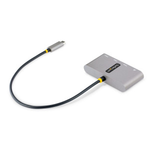 StarTech.com HB30C3A1GEA2 base & duplicador de portas Com fios USB 3.2 Gen 1 (3.1 Gen 1) Type-C Cinzento 2