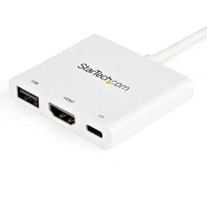 StarTech.com CDP2HDUACPW base & duplicador de portas Com fios USB 3.2 Gen 1 (3.1 Gen 1) Type-C Branco 2