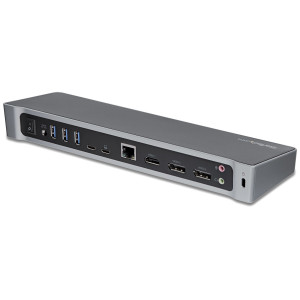 StarTech.com DK30CH2DEPUE base & duplicador de portas Com fios USB 3.2 Gen 1 (3.1 Gen 1) Type-C Preto, Prateado 2