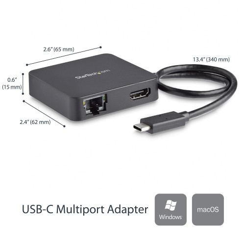 StarTech.com DKT30CHD base & duplicador de portas Com fios USB 3.2 Gen 1 (3.1 Gen 1) Type-C Preto StarTech.com DKT30CHD base & duplicador de portas Com fios USB 3.2 Gen 1 (3.1 Gen 1) Type-C Preto
