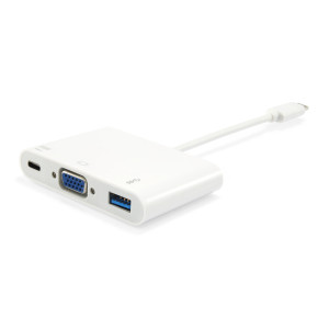 Equip Adaptador USB-C para VGA (HD15), USB-A, 60W USB PD