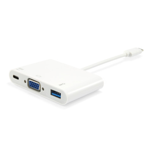 Equip Adaptador USB-C para VGA (HD15), USB-A, 60W USB PD Equip Adaptador USB-C para VGA (HD15), USB-A, 60W USB PD