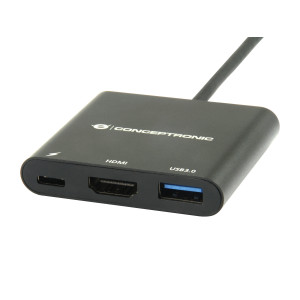 Conceptronic DONN01B base & duplicador de portas USB 3.2 Gen 1 (3.1 Gen 1) Type-C Preto 2