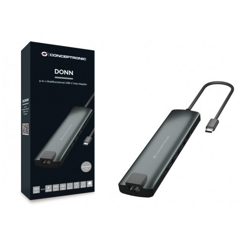 Conceptronic DONN06G USB 3.2 Gen 1 (3.1 Gen 1) Type-C Preto, Prateado Conceptronic DONN06G USB 3.2 Gen 1 (3.1 Gen 1) Type-C Preto, Prateado