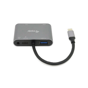 Equip Adaptador multifuncional USB-C 5 em 1, HDMI, VGA (HD15), PD 100W, USB3.0, AUX 2