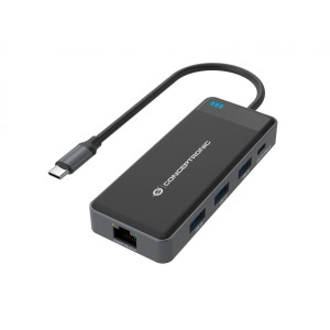 Conceptronic DONN14G base & duplicador de portas Com fios USB 3.2 Gen 1 (3.1 Gen 1) Type-C Cinzento 2