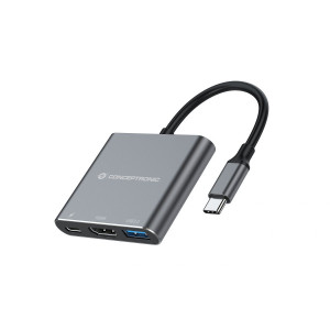 Conceptronic DONN18G base & duplicador de portas Com fios USB 3.2 Gen 1 (3.1 Gen 1) Type-C Cinzento 2