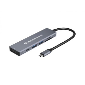 Conceptronic DONN23G base & duplicador de portas Com fios USB 3.2 Gen 1 (3.1 Gen 1) Type-C Cinzento 2