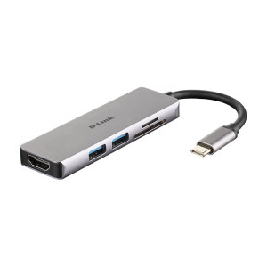D-Link DUB-M530 base & duplicador de portas Com fios USB 3.2 Gen 1 (3.1 Gen 1) Type-C Alumínio
