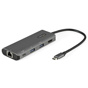 StarTech.com DKT31CHPDL base & duplicador de portas Com fios USB 3.2 Gen 2 (3.1 Gen 2) Type-C Preto, Cinzento
