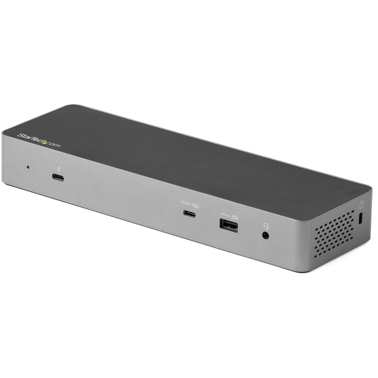 StarTech.com TB3CDK2DHUE base & duplicador de portas Com fios Thunderbolt 3 Preto, Cinzento